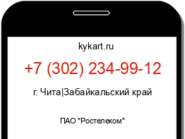 Информация о номере телефона +7 (302) 234-99-12: регион, оператор