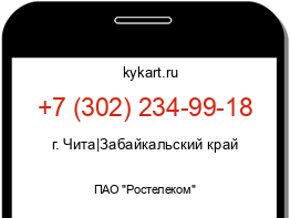 Информация о номере телефона +7 (302) 234-99-18: регион, оператор