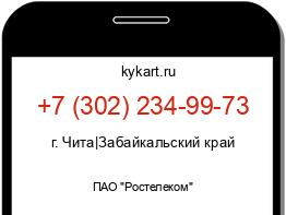 Информация о номере телефона +7 (302) 234-99-73: регион, оператор