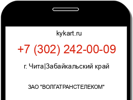 Информация о номере телефона +7 (302) 242-00-09: регион, оператор