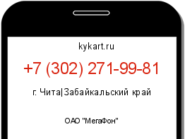 Информация о номере телефона +7 (302) 271-99-81: регион, оператор