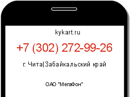 Информация о номере телефона +7 (302) 272-99-26: регион, оператор