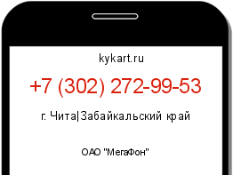 Информация о номере телефона +7 (302) 272-99-53: регион, оператор