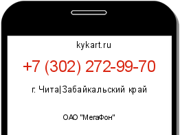 Информация о номере телефона +7 (302) 272-99-70: регион, оператор