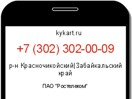 Информация о номере телефона +7 (302) 302-00-09: регион, оператор