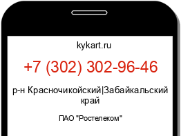 Информация о номере телефона +7 (302) 302-96-46: регион, оператор