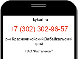 Информация о номере телефона +7 (302) 302-96-57: регион, оператор