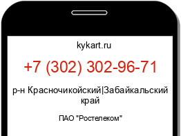 Информация о номере телефона +7 (302) 302-96-71: регион, оператор