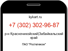 Информация о номере телефона +7 (302) 302-96-87: регион, оператор