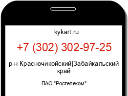 Информация о номере телефона +7 (302) 302-97-25: регион, оператор