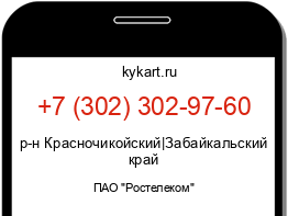 Информация о номере телефона +7 (302) 302-97-60: регион, оператор