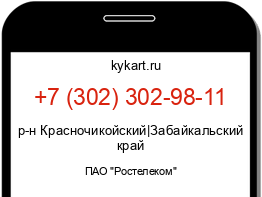 Информация о номере телефона +7 (302) 302-98-11: регион, оператор