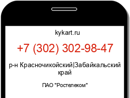 Информация о номере телефона +7 (302) 302-98-47: регион, оператор