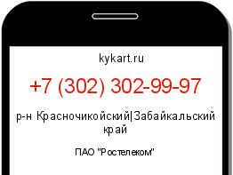 Информация о номере телефона +7 (302) 302-99-97: регион, оператор