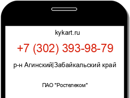 Информация о номере телефона +7 (302) 393-98-79: регион, оператор