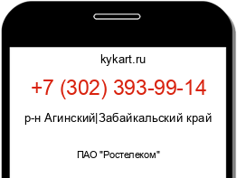 Информация о номере телефона +7 (302) 393-99-14: регион, оператор