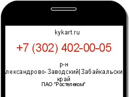 Информация о номере телефона +7 (302) 402-00-05: регион, оператор