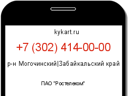 Информация о номере телефона +7 (302) 414-00-00: регион, оператор
