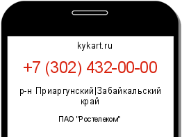 Информация о номере телефона +7 (302) 432-00-00: регион, оператор