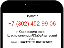 Информация о номере телефона +7 (302) 452-99-06: регион, оператор