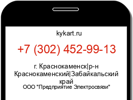 Информация о номере телефона +7 (302) 452-99-13: регион, оператор