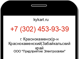 Информация о номере телефона +7 (302) 453-93-39: регион, оператор