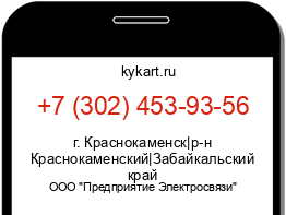 Информация о номере телефона +7 (302) 453-93-56: регион, оператор