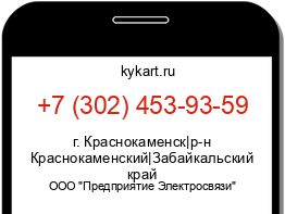 Информация о номере телефона +7 (302) 453-93-59: регион, оператор