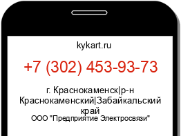 Информация о номере телефона +7 (302) 453-93-73: регион, оператор