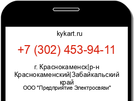 Информация о номере телефона +7 (302) 453-94-11: регион, оператор