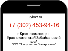 Информация о номере телефона +7 (302) 453-94-16: регион, оператор