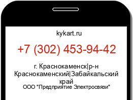 Информация о номере телефона +7 (302) 453-94-42: регион, оператор