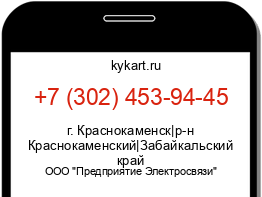 Информация о номере телефона +7 (302) 453-94-45: регион, оператор