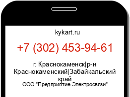 Информация о номере телефона +7 (302) 453-94-61: регион, оператор