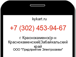 Информация о номере телефона +7 (302) 453-94-67: регион, оператор