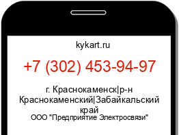 Информация о номере телефона +7 (302) 453-94-97: регион, оператор