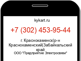 Информация о номере телефона +7 (302) 453-95-44: регион, оператор