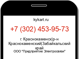 Информация о номере телефона +7 (302) 453-95-73: регион, оператор