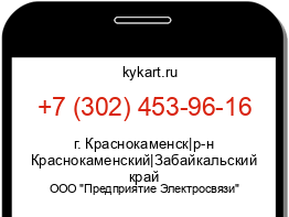 Информация о номере телефона +7 (302) 453-96-16: регион, оператор