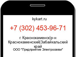 Информация о номере телефона +7 (302) 453-96-71: регион, оператор