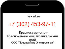 Информация о номере телефона +7 (302) 453-97-11: регион, оператор