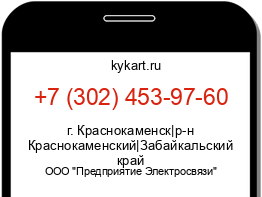 Информация о номере телефона +7 (302) 453-97-60: регион, оператор