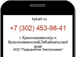 Информация о номере телефона +7 (302) 453-98-41: регион, оператор