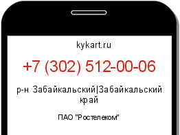 Информация о номере телефона +7 (302) 512-00-06: регион, оператор