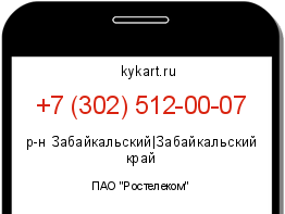 Информация о номере телефона +7 (302) 512-00-07: регион, оператор