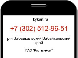 Информация о номере телефона +7 (302) 512-96-51: регион, оператор