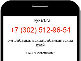 Информация о номере телефона +7 (302) 512-96-54: регион, оператор