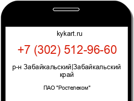 Информация о номере телефона +7 (302) 512-96-60: регион, оператор