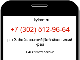 Информация о номере телефона +7 (302) 512-96-64: регион, оператор