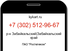 Информация о номере телефона +7 (302) 512-96-67: регион, оператор